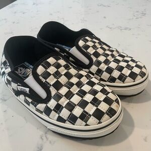 Vans Black and White Checkerboard Slippers